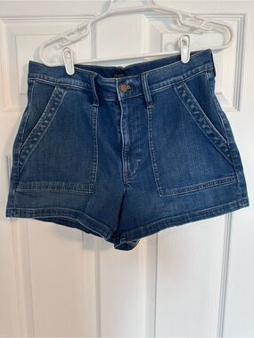 J. Crew Women's Blue Denim Utility Patch-Pocket Shorts